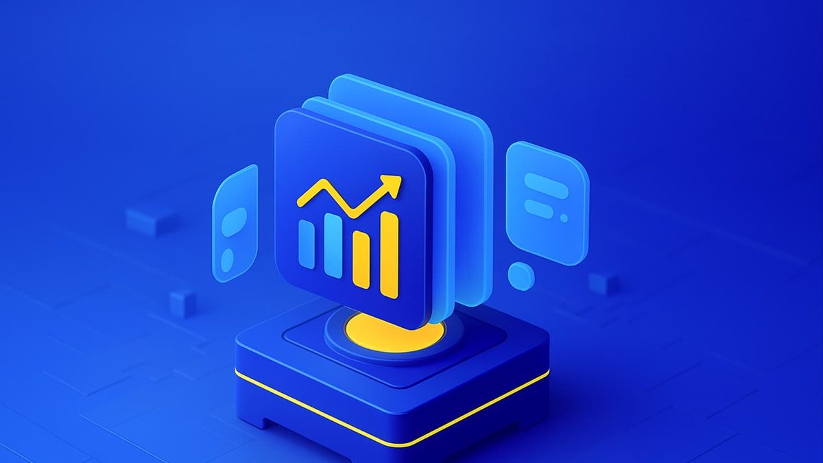 Ilustrație 3D cu grafic de creștere pe fond albastru, reprezentând tendințe esențiale în livrările e-commerce din România pentru 2025, realizată pentru wootPRO.