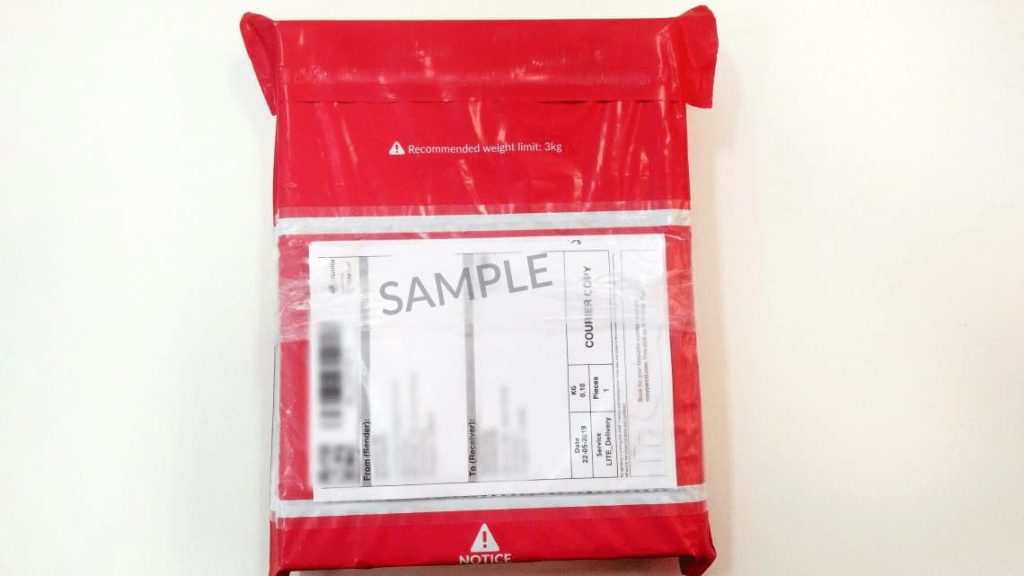 Exemplu colet pentru easybox cu eticheta AWB