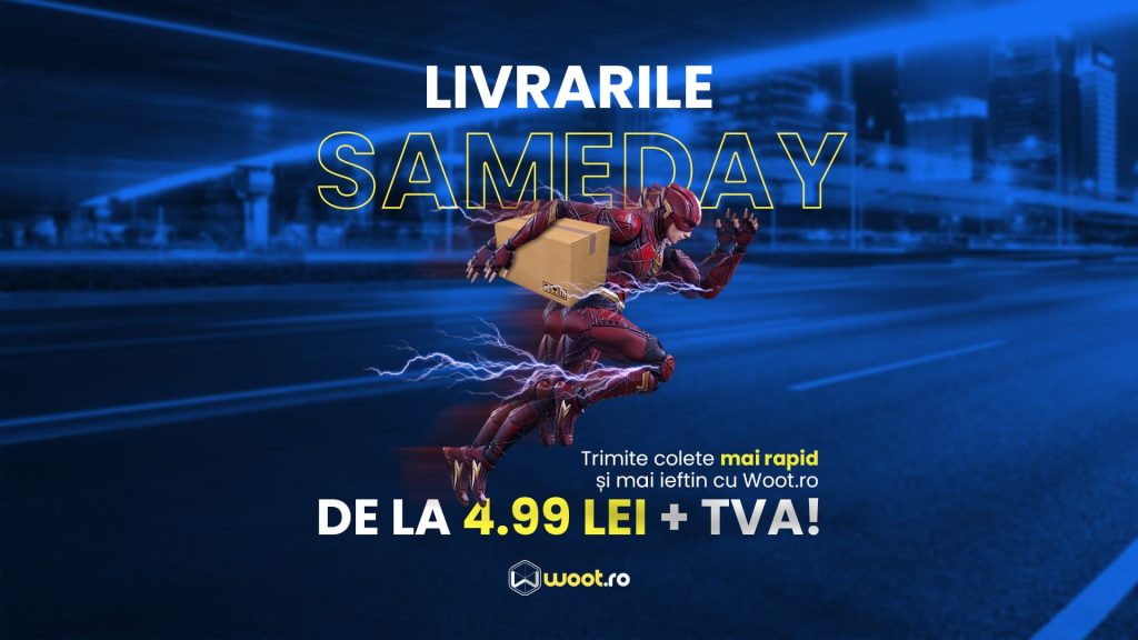 Poza cu un colet livrat sameday