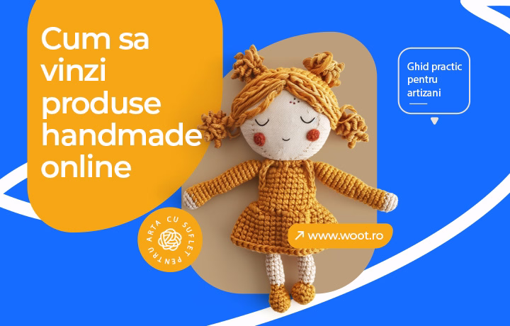 Poza reprezentativa papusa handmade pentru trimiterea ei prin curier